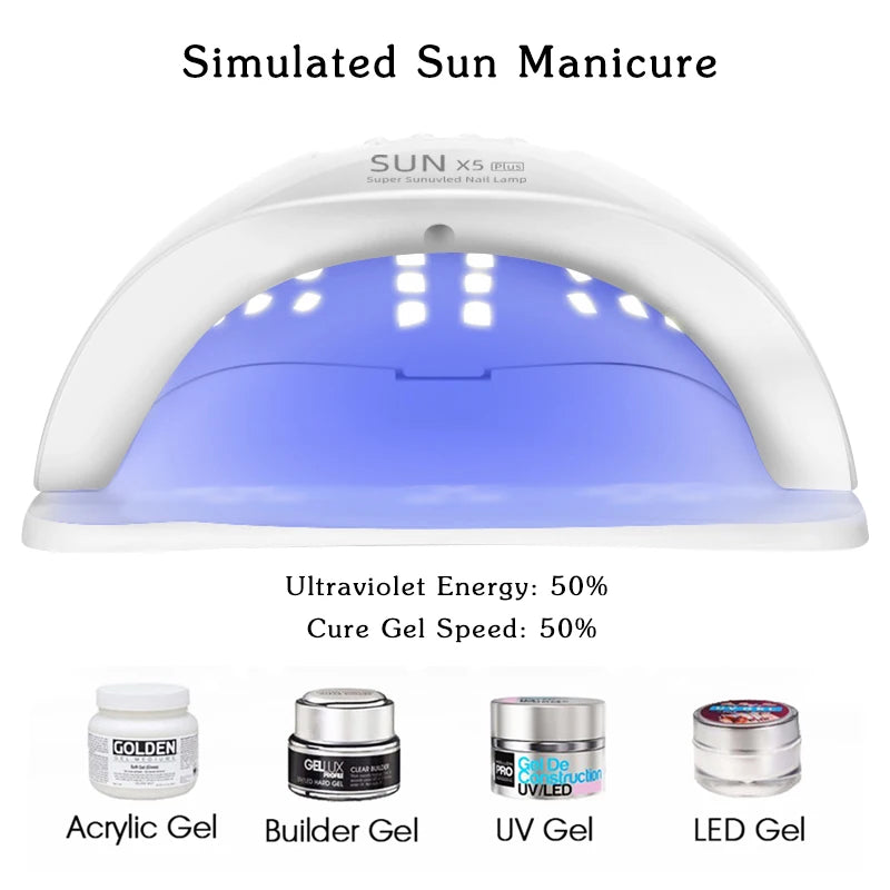 Motion-Sensing Nail Dryer: LED/UV Lamp for Gel Polish