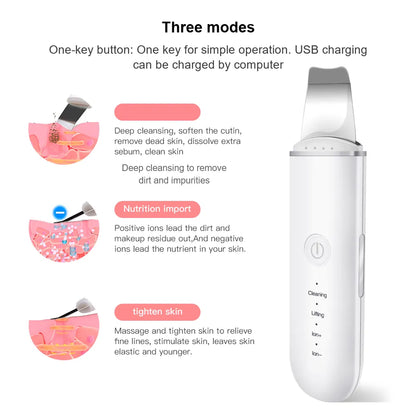 Ultrasonic Skin Scrubber: Blackhead Remover & Facial Lifter